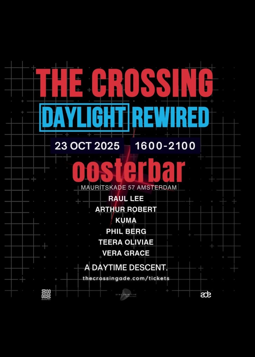 The Crossing, Daylight Rewired, ADE 2025 poster